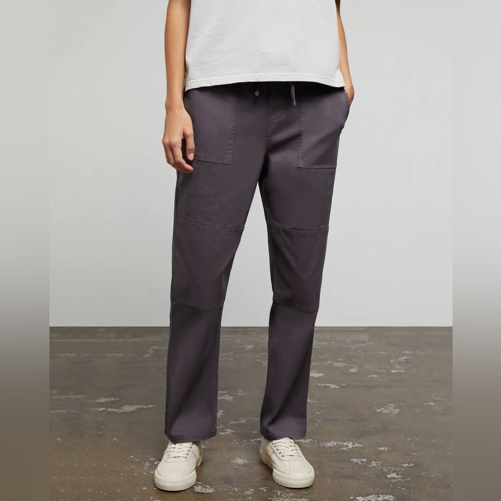 NEW Onia Womens Garment Dye Elastic Chino Pant Charcoal XS
